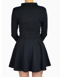 Choies Black Skate Dress With Cut Out Front