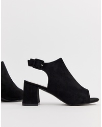 Glamorous Black Open Shoe Boots