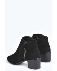 Boohoo Libby Suedette Peeptoe Ankle Boot