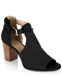 Jack Rogers Cameron Cutout Suede Open Toe Booties