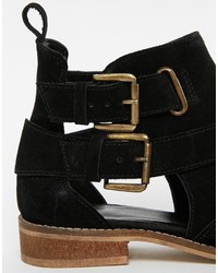 Asos Collection Amy Cut Out Suede Ankle Boots