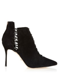 Sergio Rossi Cut Out Suede Ankle Boots