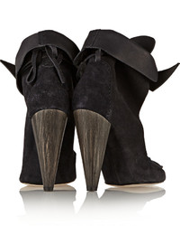 Isabel Marant Cutout Leather And Suede Ankle Boots