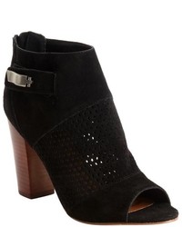 Dolce Vita Dv By Black Faux Suede Perforated Detail Marana Ankle Boots