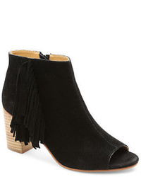 Kensie Erika Suede Open Toe Ankle Boots