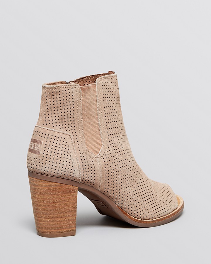 Toms top perforated booties