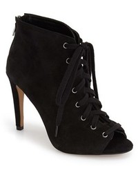 French Connection Quillan Lace Up Peep Toe Bootie