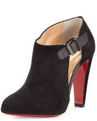 Christian Louboutin Seferme Cutout 100mm Red Sole Bootie Black