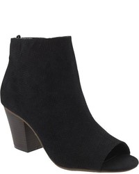 Old Navy Sueded Open Toe Ankle Boots