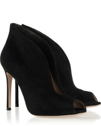Gianvito Rossi Vamp 105 Suede Ankle Boots Black