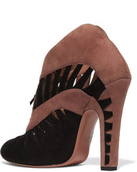 Alaia Alaa Cutout Suede Ankle Boots