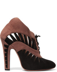 Alaia Alaa Cutout Suede Ankle Boots