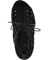 Stuart Weitzman Cagey Lace Up Boot Black Suede