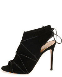 Gianvito Rossi Lace Up Split Suede Bootie