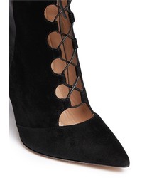 Nobrand Leather Suede Lace Up Boots