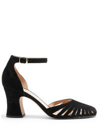 Valentino Cut Out Suede Pumps