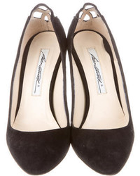 Brian Atwood Suede Cutout Pumps