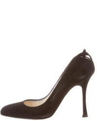 Brian Atwood Suede Cutout Pumps