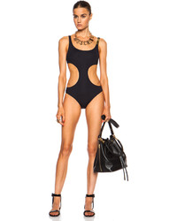 Moschino Cutout One Piece Polyamide Blend Swimsuit With Logo Strap