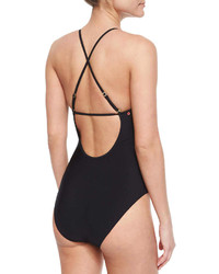 Red Carter Cutout Top One Piece Swimsuit