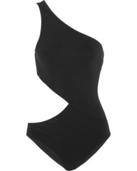 Araks Elmar One Shoulder Cutout Swimsuit Black