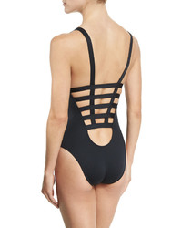 Vitamin A Neutra Strappy Back One Piece Swimsuit Eco Black