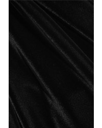 Tom Ford Cutout Velvet Turtleneck Gown Black