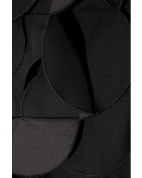 Junya Watanabe Appliqud Cutout Wool Twill Dress Black