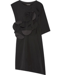 Junya Watanabe Appliqud Cutout Wool Twill Dress Black