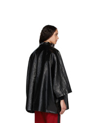 Balenciaga Black Denim Opera Coat