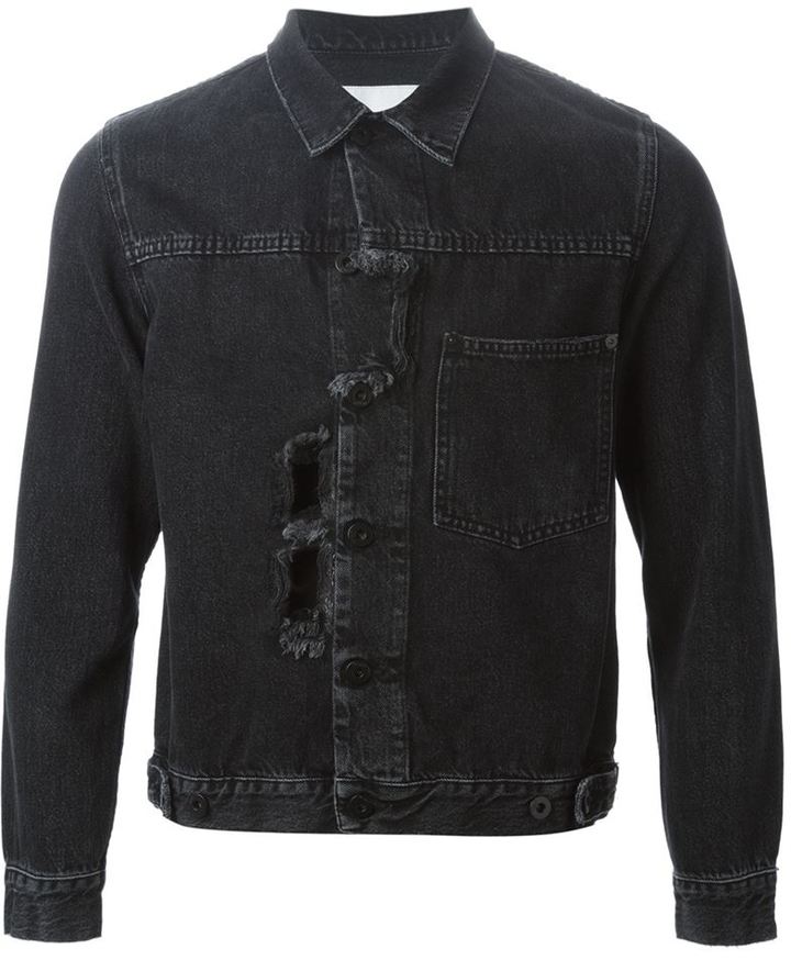 April 77 April77 Distressed Denim Jacket, $213 | farfetch.com | Lookastic
