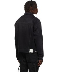 C2h4 Black Arc Denim Jacket