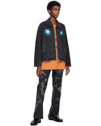 Song For The Mute Black Blue Cells Denim Jacket