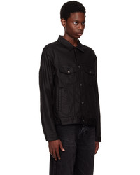 Ksubi Black Classic Kult Wax Denim Jacket
