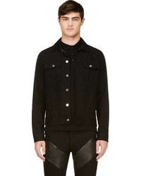 Givenchy Black Covered Stars Denim Jacket