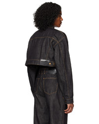 Moschino Black Cropped Denim Jacket
