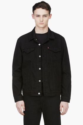 levi's trucker black denim jacket