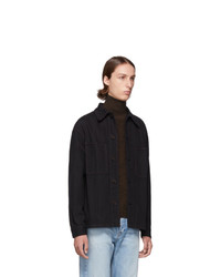 Lemaire Black Denim Overshirt Jacket