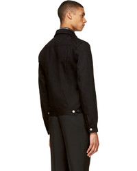 Givenchy Black Denim Star Embroidered Jacket
