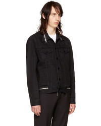 Givenchy Black Denim Zipper Jacket