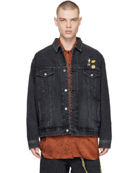 Song For The Mute Black Faded Denim Jacket