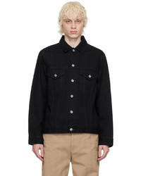 Uniform Experiment Black Paneled Denim Jacket