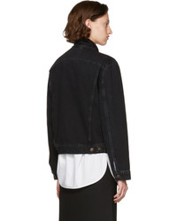 Balenciaga Black Scarf Denim Jacket