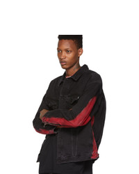 Marcelo Burlon County of Milan Black Tie Dye Denim Jacket