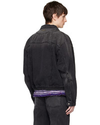 Andersson Bell Black Zip Denim Jacket