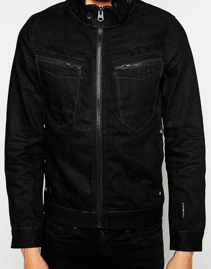 G-Star Arc 3D Leather Jacket Black