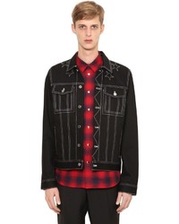 Givenchy Contrasting Color Stitching Denim Jacket