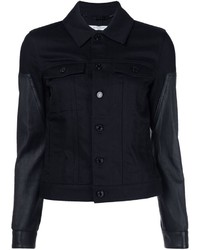 Givenchy Leather Panel Denim Jacket
