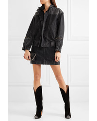 Givenchy Oversized Crinkled Denim Jacket