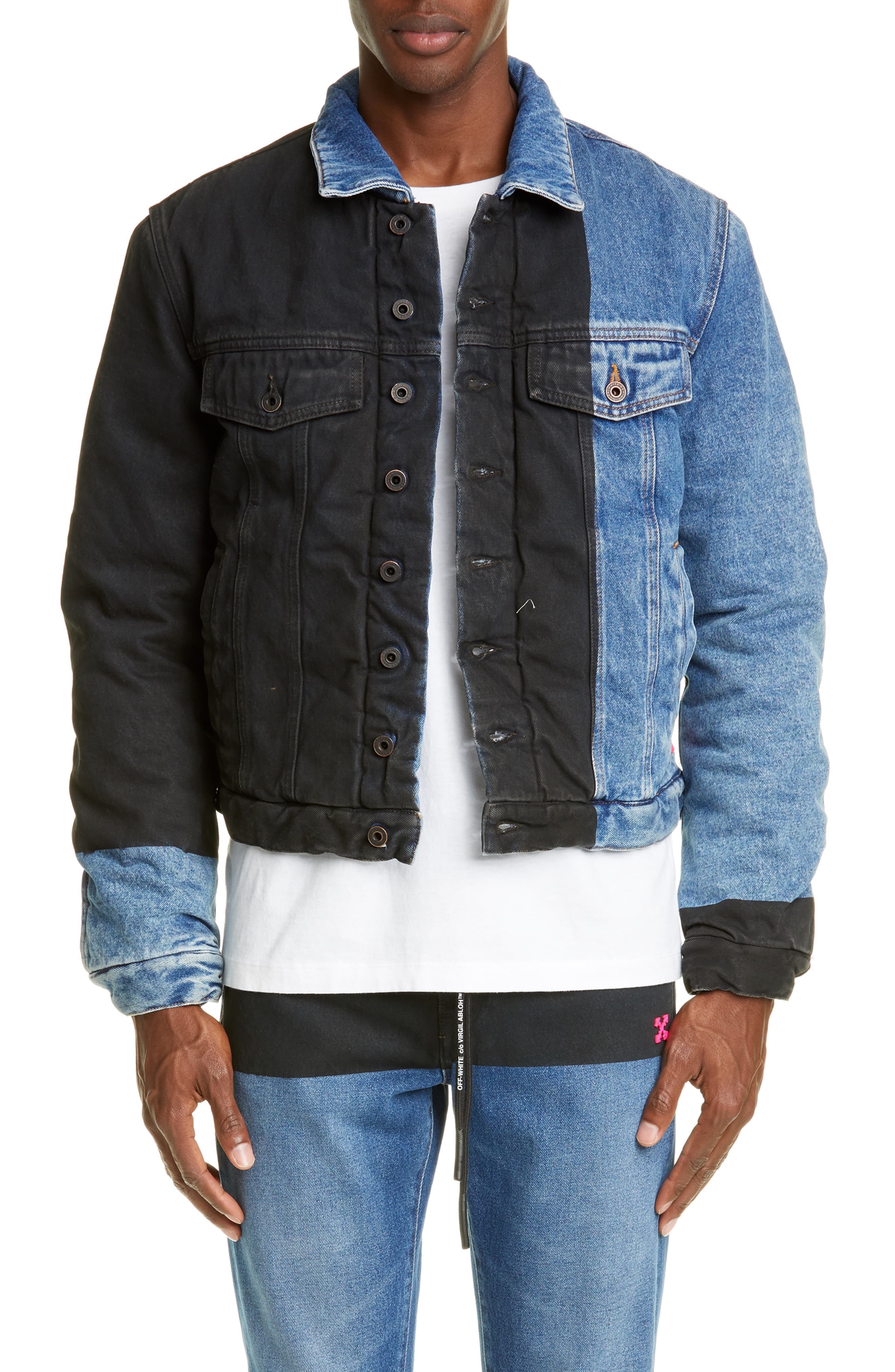 jeans Veilig Zogenaamd Off-White Padded Denim Jacket, $497 | Nordstrom | Lookastic
